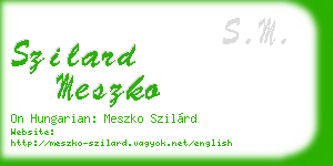 szilard meszko business card