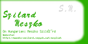 szilard meszko business card